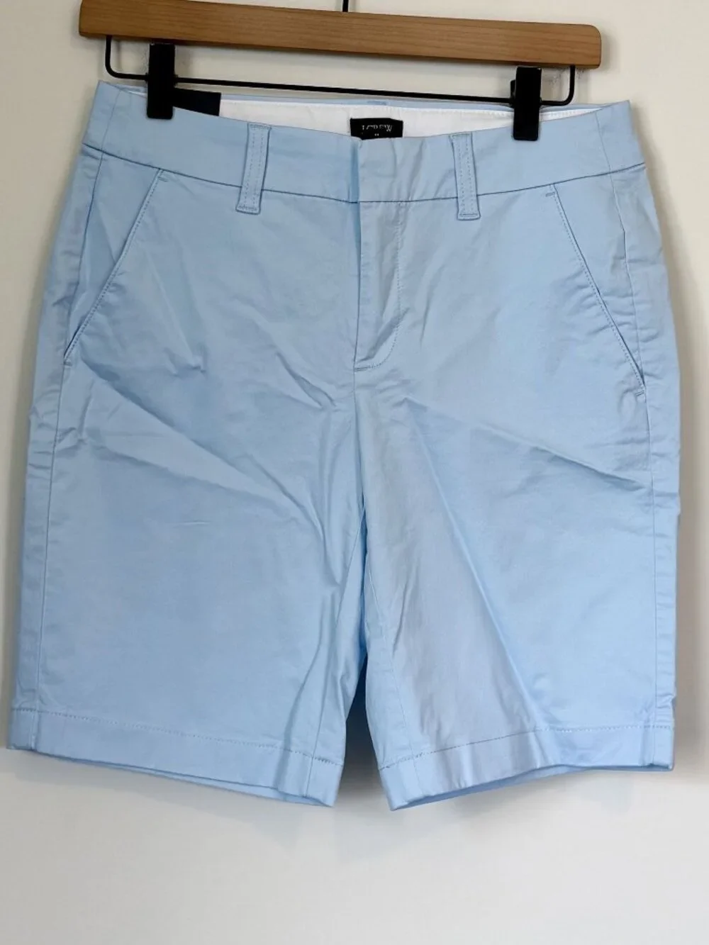 NWT J.Crew Light Blue Frankie Bermuda Chino Shorts - Size: 0